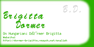 brigitta dormer business card